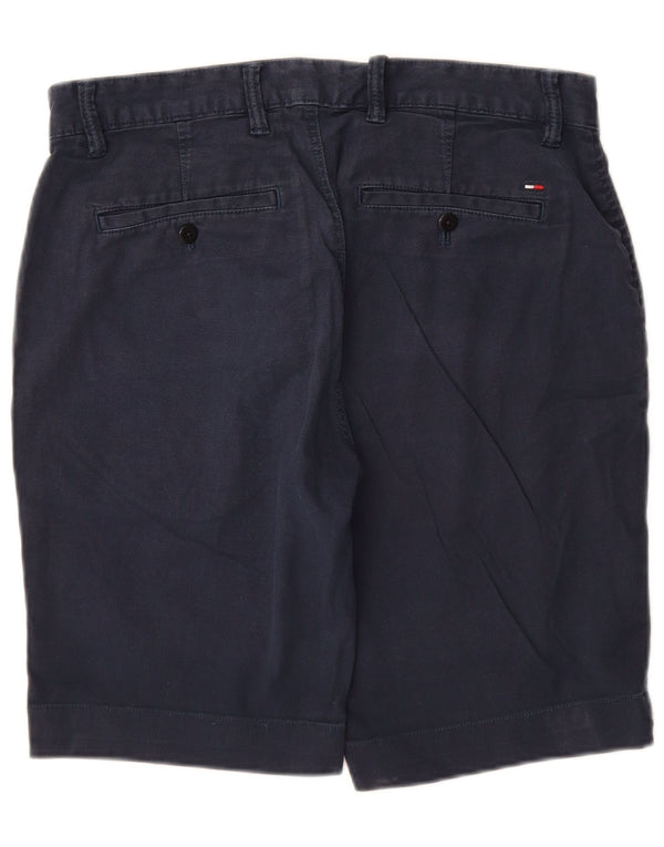 TOMMY HILFIGER Mens Chino Shorts W32 Medium Navy Blue Cotton