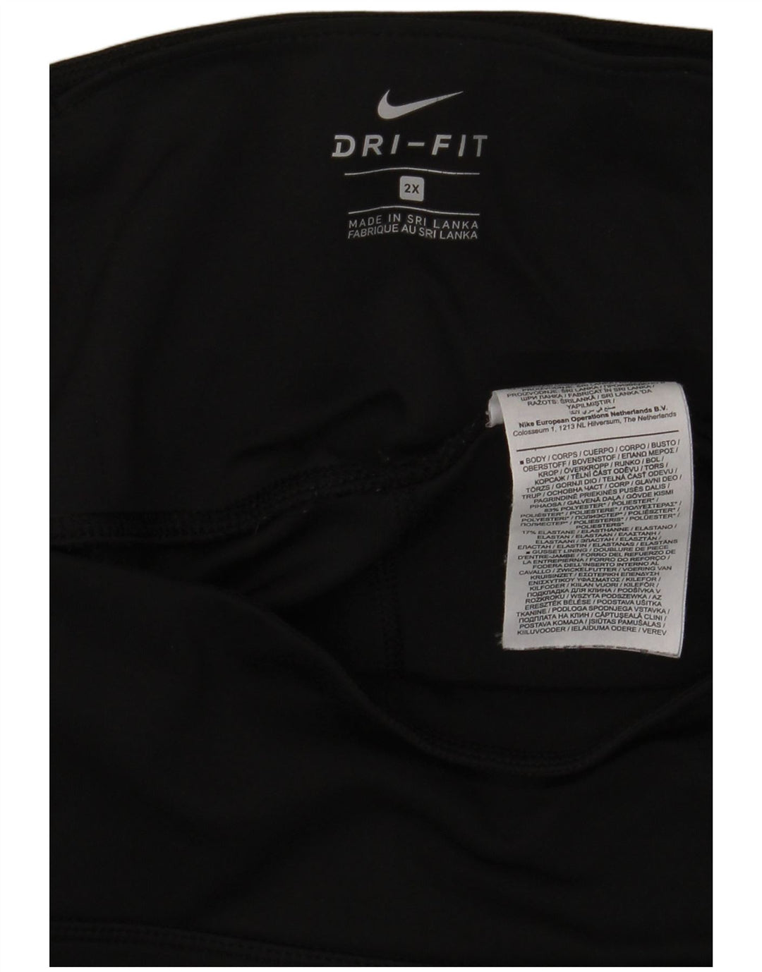 Женские леггинсы Nike Dri Fit UK 20 2XL, черный полиэстер
