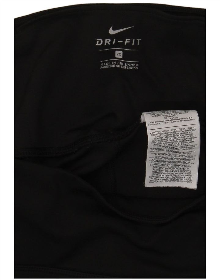 Женские леггинсы Nike Dri Fit UK 20 2XL, черный полиэстер