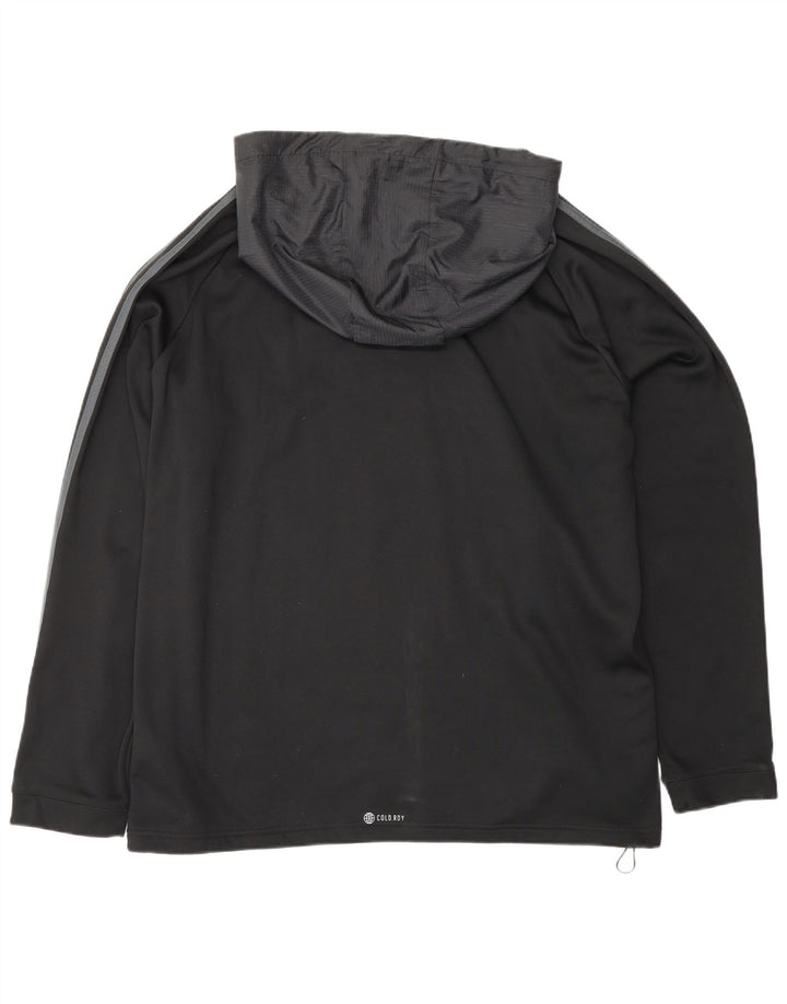 Мужской джемпер с капюшоном ADIDAS 2XL, черный полиэстер