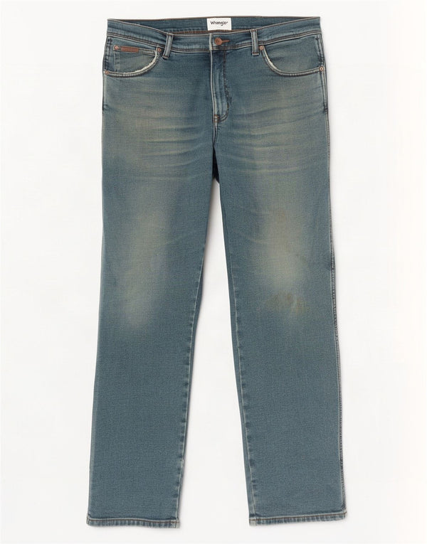 Мужские прямые джинсы Wrangler Texas W34 L32, синий хлопок