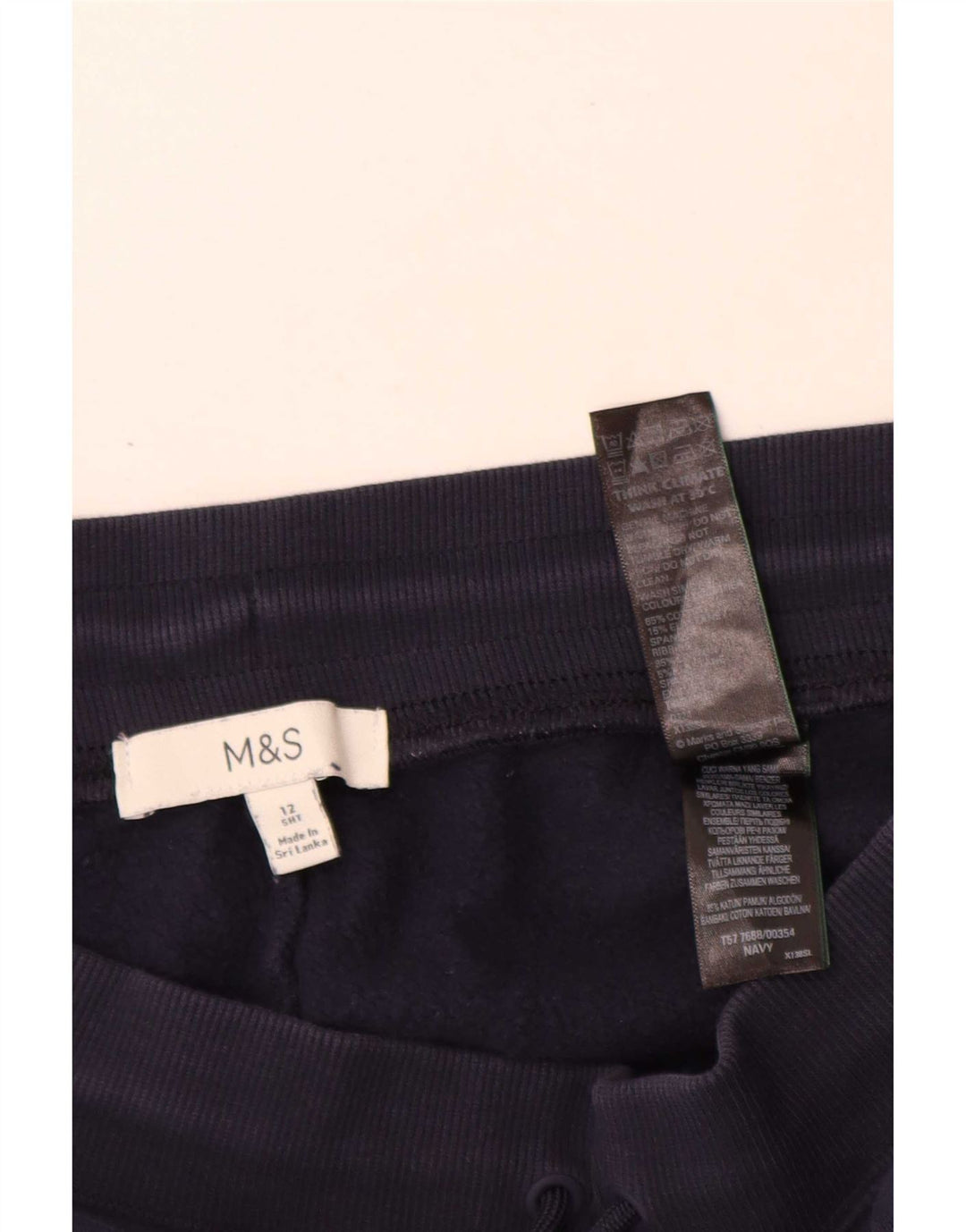 Женские укороченные спортивные брюки Marks & Spencer UK 12, средние, темно-синие