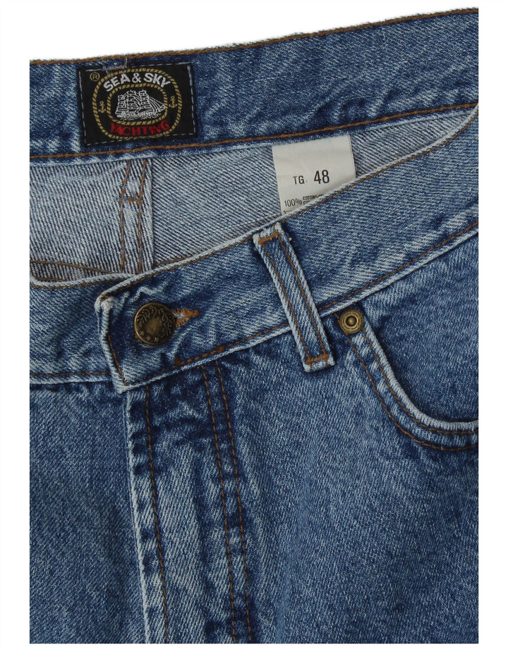 Мужские зауженные джинсы Sea & Sky IT 48 Medium W32 L30 Синий хлопок