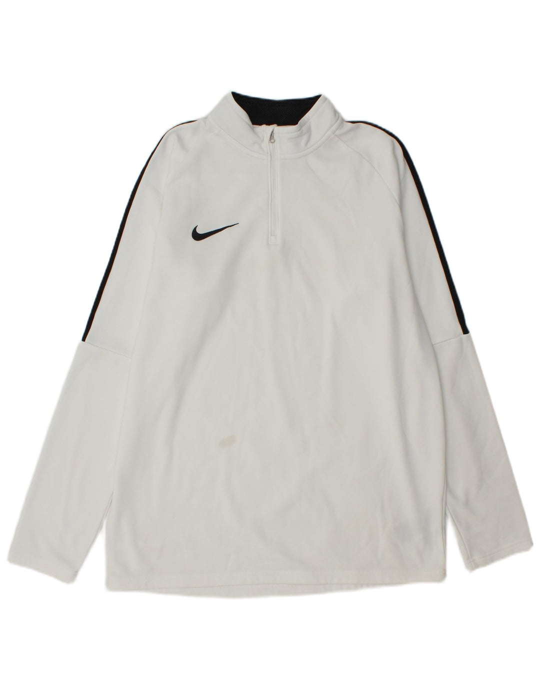 Мужской пуловер с воротником на молнии Nike Dri Fit, большой белый цветной блок