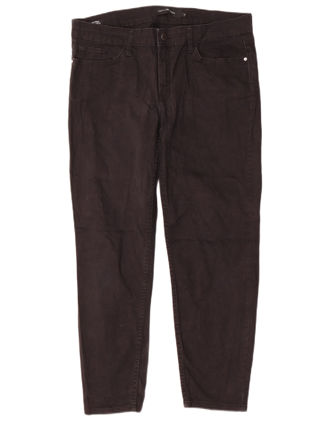 CALVIN KLEIN Женские повседневные узкие брюки США 14 XL W34 L26, черные хлопковые