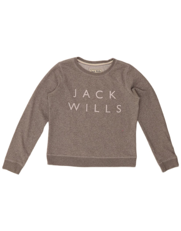 Женский свитер с рисунком JACK WILLS UK 12, средний серый в крапинку