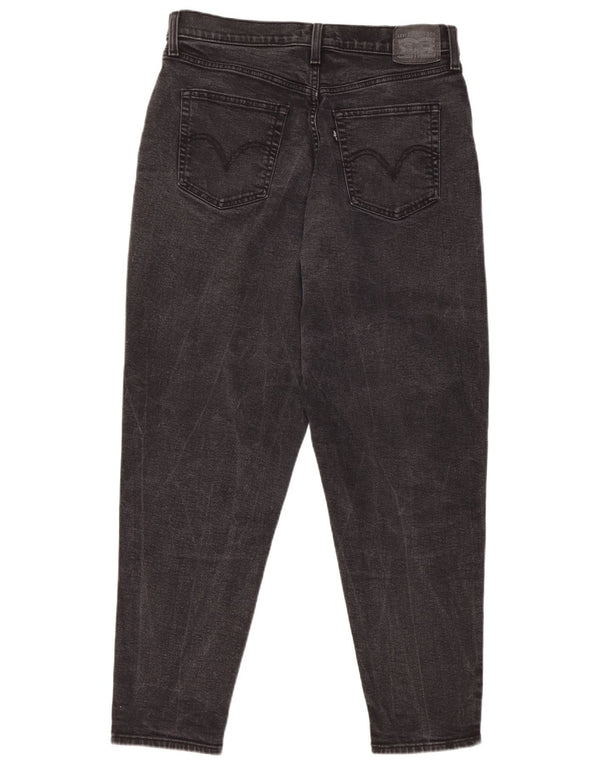 Женские зауженные джинсы Levi's Mom Jean с высокой талией W32 L29, черный хлопок