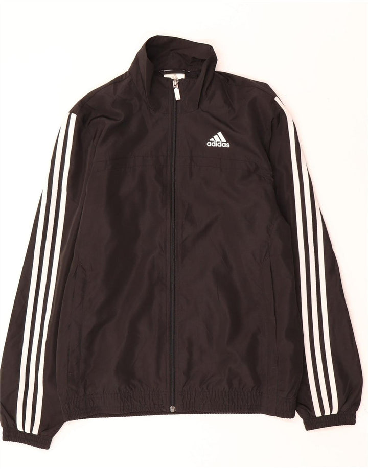 Adidas Мужской спортивный костюм Верхняя куртка Маленький черный полиэстер