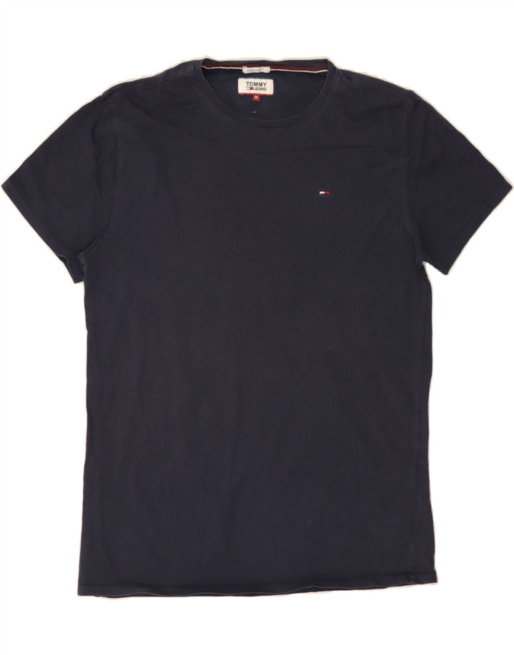 TOMMY HILFIGER Mens Regular Fit T-Shirt Top Medium Navy Blue Cotton Vintage Tommy Hilfiger and Second-Hand Tommy Hilfiger from Messina Hembry 