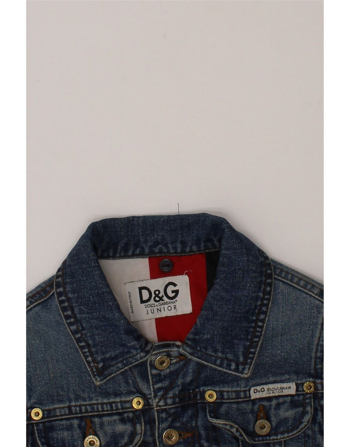 DOLCE & GABBANA Boys Denim Jacket 2-3 Years Navy Blue Cotton Vintage Dolce & Gabbana and Second-Hand Dolce & Gabbana from Messina Hembry 