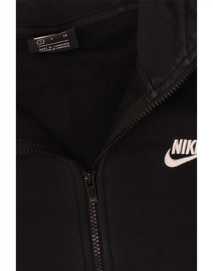 Мужской свитер с капюшоном на молнии Nike, маленький черный, хлопковый