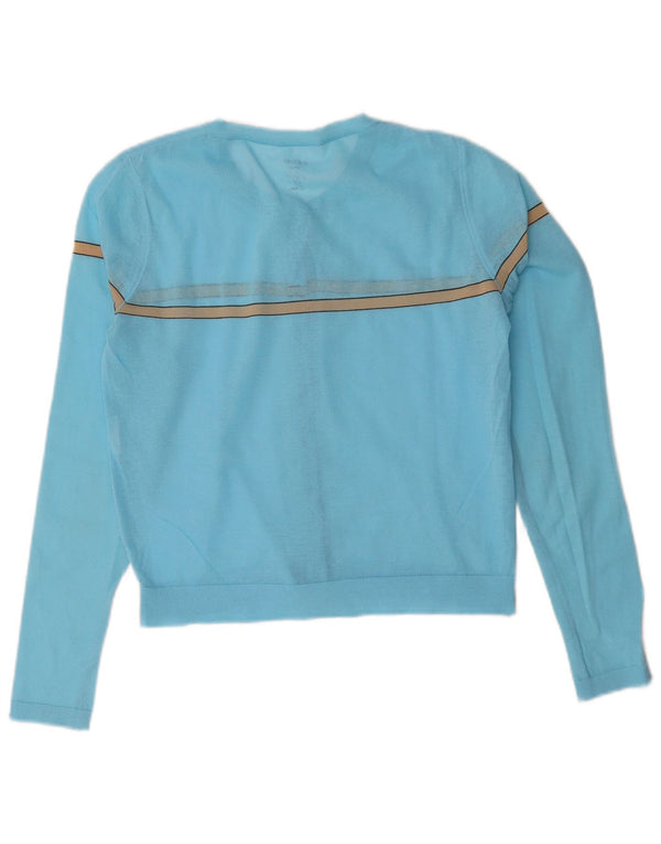 Женский укороченный кардиган Marccain UK 14, средний синий в полоску
