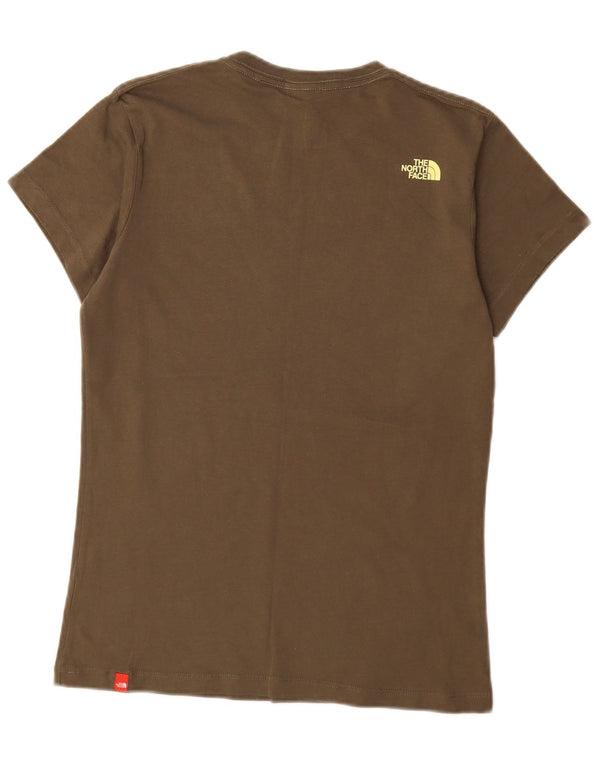 Женская футболка с рисунком The North Face Top UK 16, большой хлопок цвета хаки