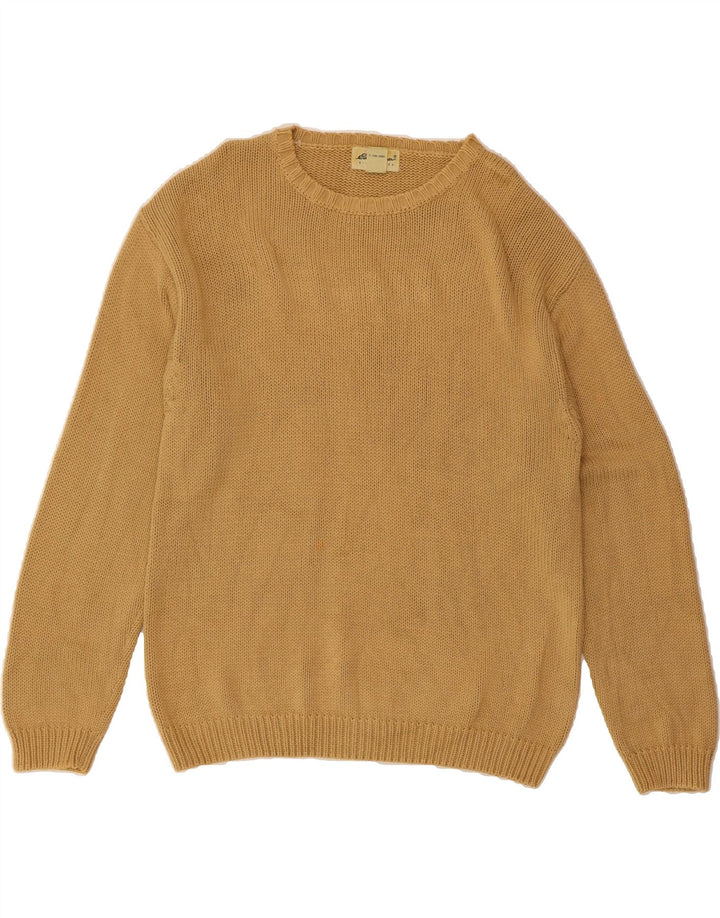 EDDIE BAUER Mens Boat Neck Jumper Sweater Large Beige Cotton Vintage Eddie Bauer and Second-Hand Eddie Bauer from Messina Hembry 