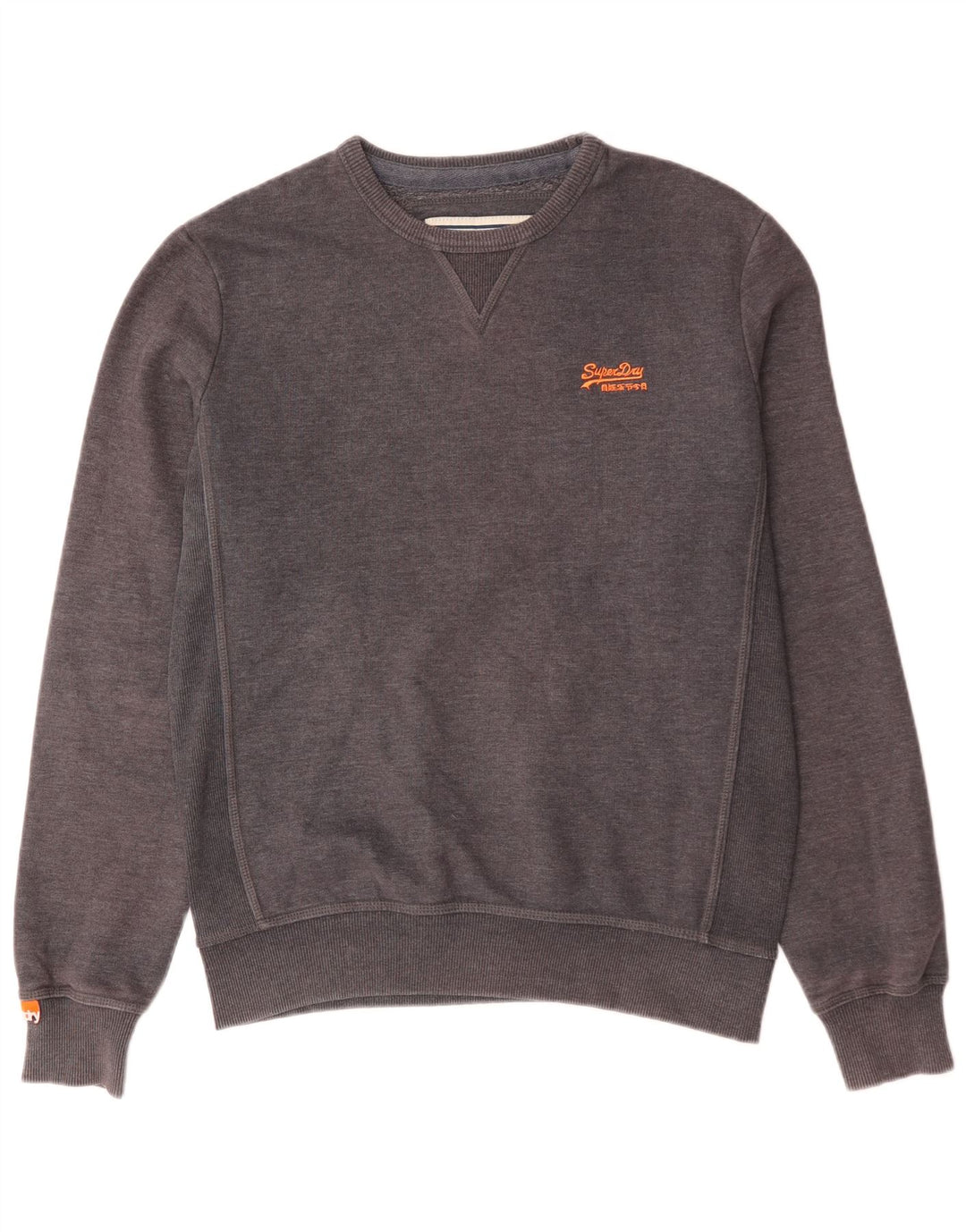 Мужской свитшот Superdry, большой серый хлопковый джемпер