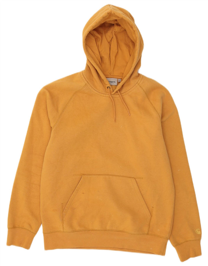 Мужской джемпер с капюшоном Carhartt из хлопка среднего желтого цвета