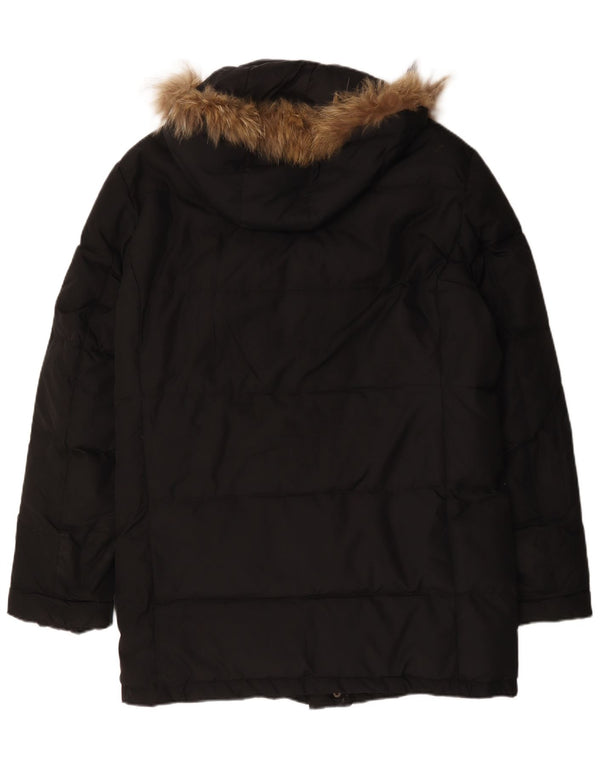 Мужское стеганое пальто с капюшоном Champion UK 42 XL, черный полиэстер