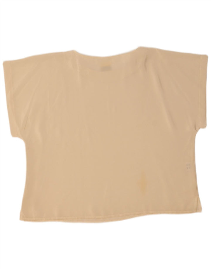 Винтажная женская футболка Top UK 22 2XL из белого полиэстера