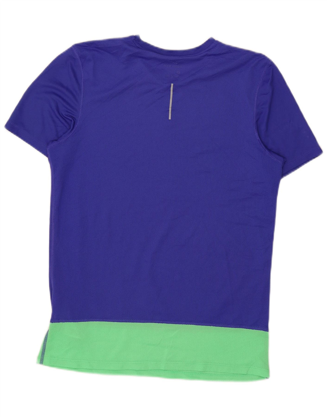 Женская футболка Nike Dri Fit Top UK 14, средний синий полиэстер с цветными блоками