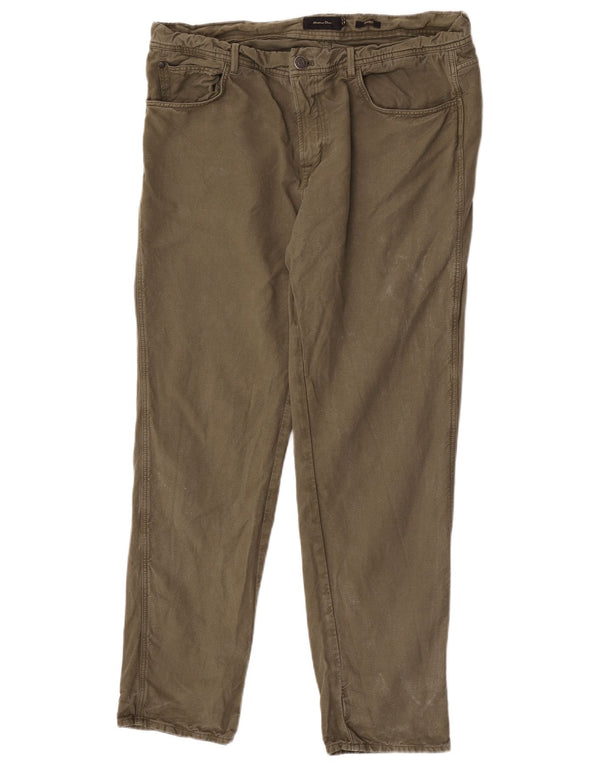 Мужские прямые повседневные брюки Massimo Dutti EU 44, большие W34 L29, хаки
