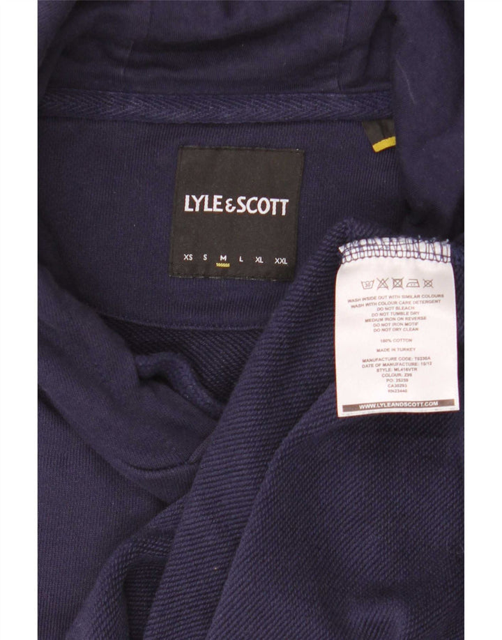 Мужской джемпер с капюшоном Lyle & Scott, средний темно-синий, хлопок