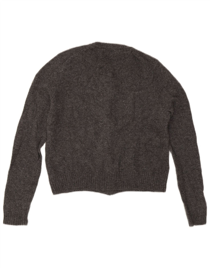 Женский кардиган Zara UK 10, маленький серый шерстяной свитер