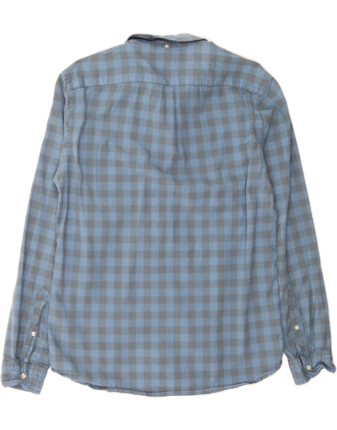 J. CREW Mens Slim Shirt Medium Blue Check Cotton Vintage J. Crew and Second-Hand J. Crew from Messina Hembry 