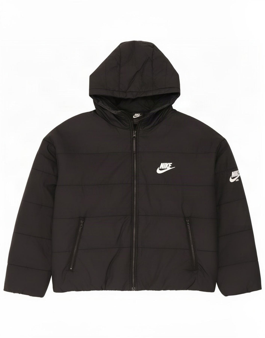 Женская утепленная куртка оверсайз с графическим капюшоном Nike UK 16, большая черная