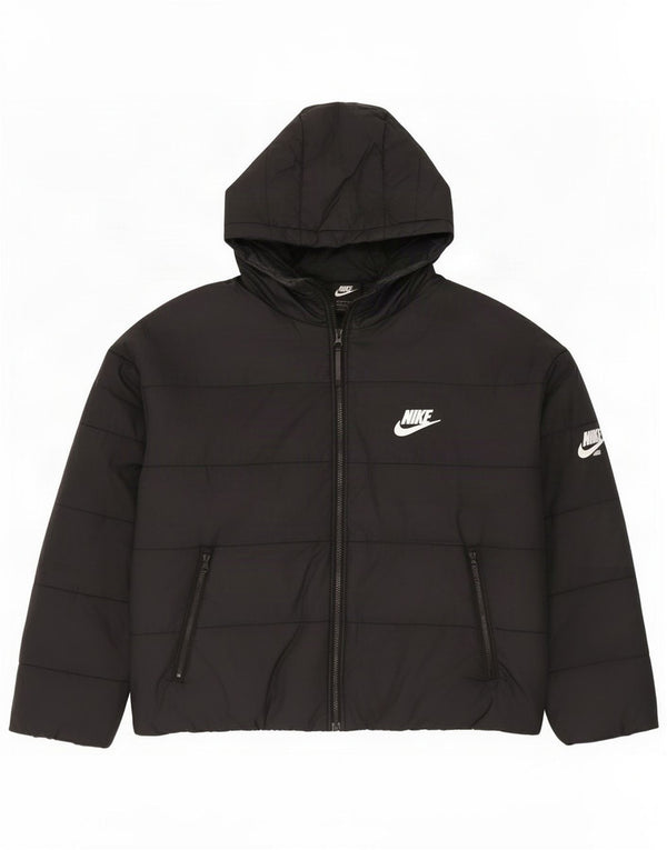 Женская утепленная куртка оверсайз с графическим капюшоном Nike UK 16, большая черная