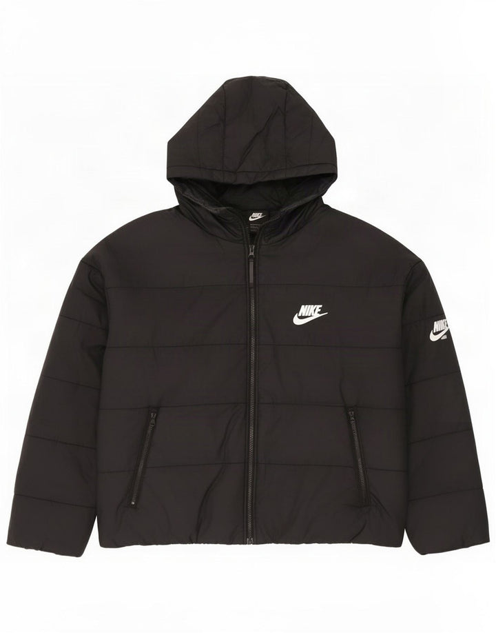 Женская утепленная куртка оверсайз с графическим капюшоном Nike UK 16, большая черная