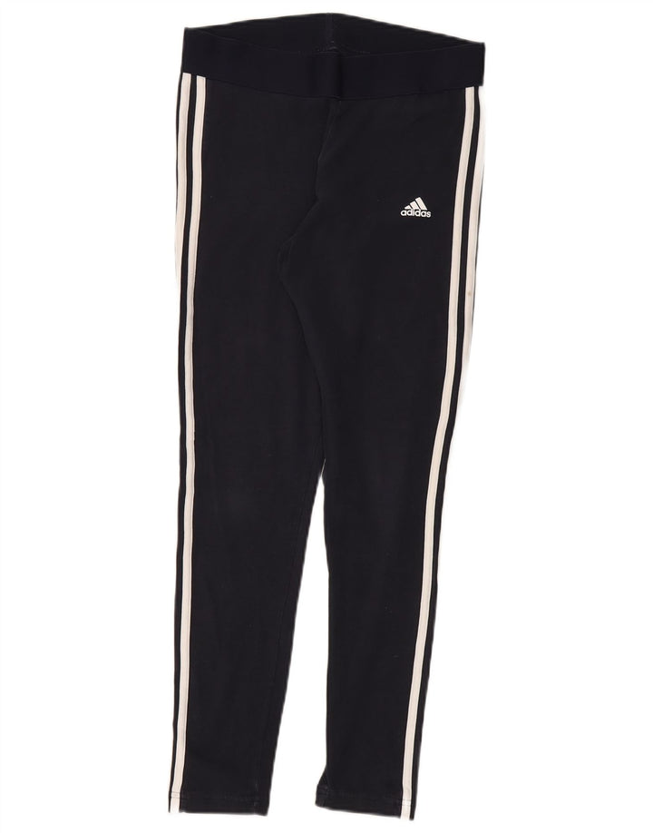 Женские леггинсы Adidas Regular Fit UK 12/14, средний черный хлопок, черный