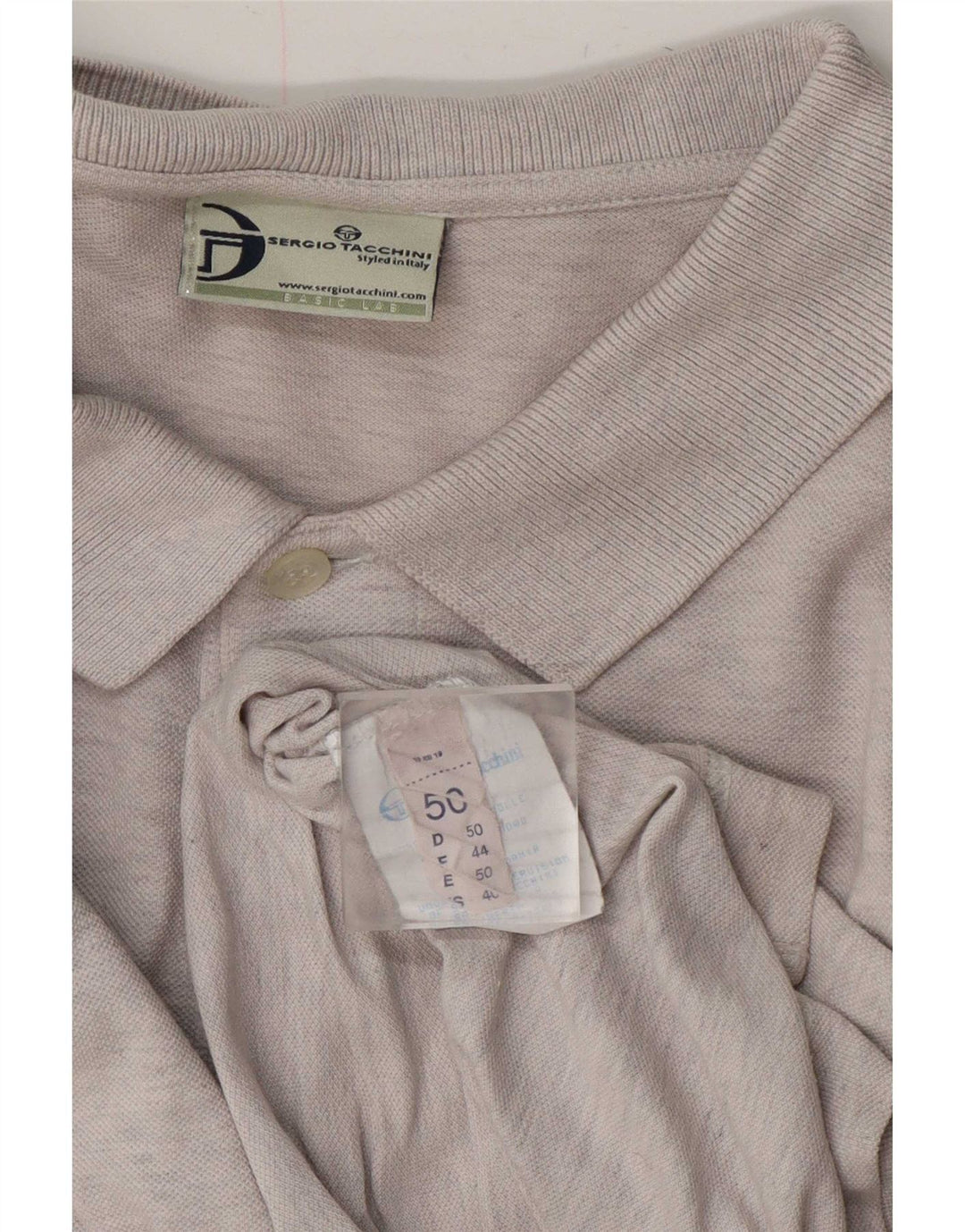 Мужская рубашка-поло Sergio Tacchini IT 50, средний серый хлопок