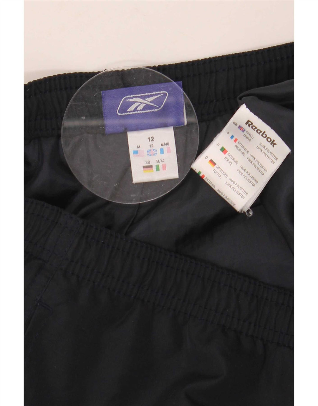 Reebok Women UK 12 Medium Navy Blue Полиэстер