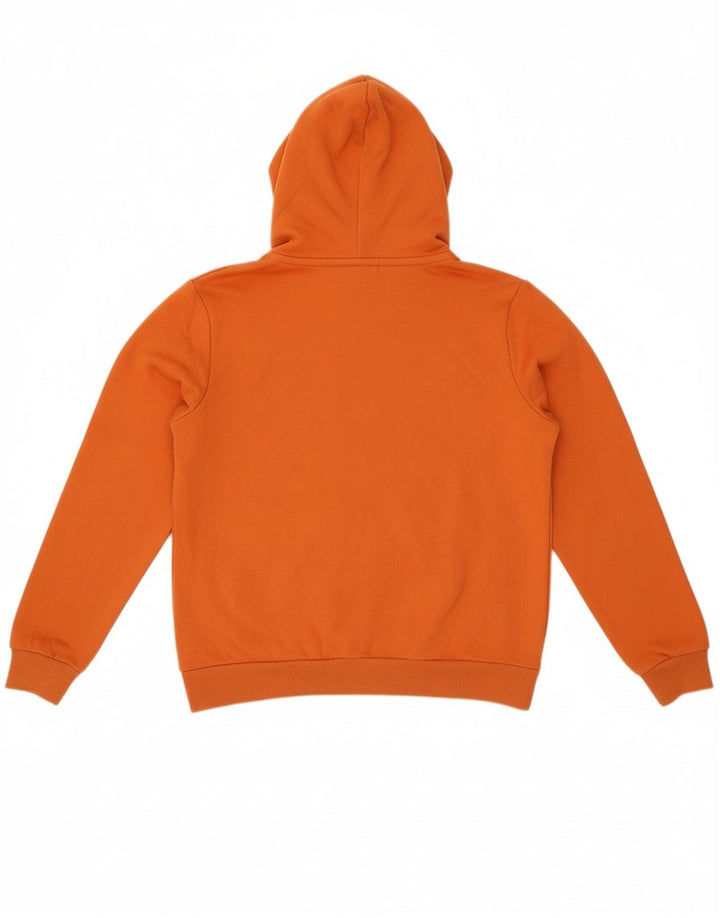 PUMA Womens Hoodie Jumper UK 14 Medium Orange Cotton