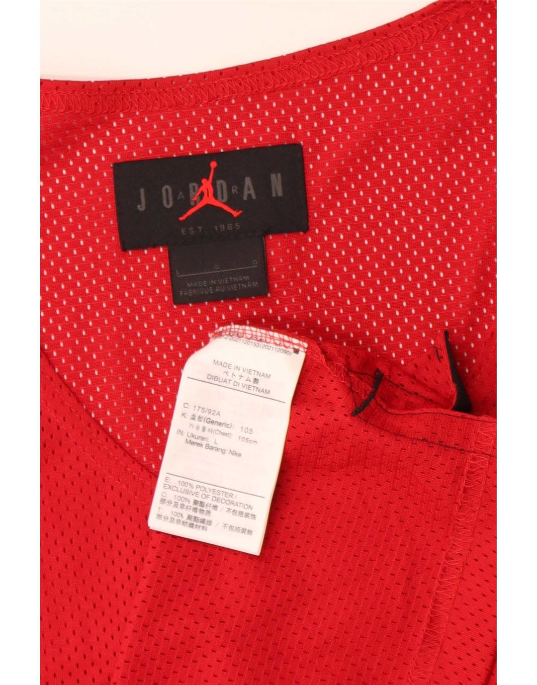 Мужской жилет Jordan Dri Fit, большой красный полиэстер