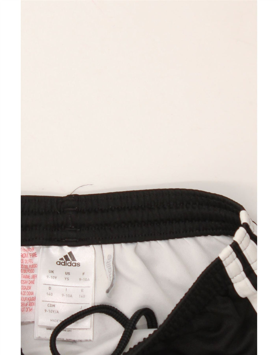 ADIDAS Boys Climalite Sport Shorts 9-10 Years Black Polyester