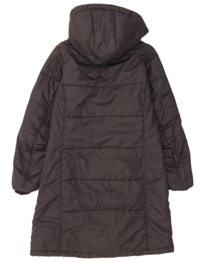 Женское стеганое пальто с капюшоном Jack Wolfskin UK 10, маленький черный полиэстер