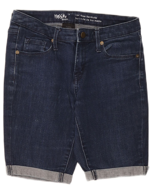MOSSIMO Женские джинсовые шорты-бермуды со средней посадкой US 2 XS W26 Темно-синие хлопковые