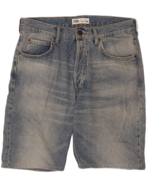 Женские джинсовые шорты Zara EU 38, маленькие W28, синие, хлопок