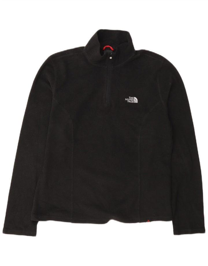 Женский флисовый джемпер с воротником на молнии The North Face UK 14, средний черный полиэстер