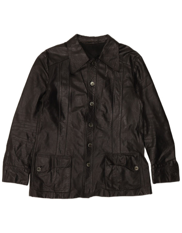 Мужская кожаная куртка VINTAGE UK 38 средний черный