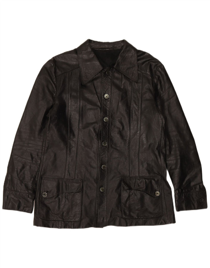 Мужская кожаная куртка VINTAGE UK 38 средний черный