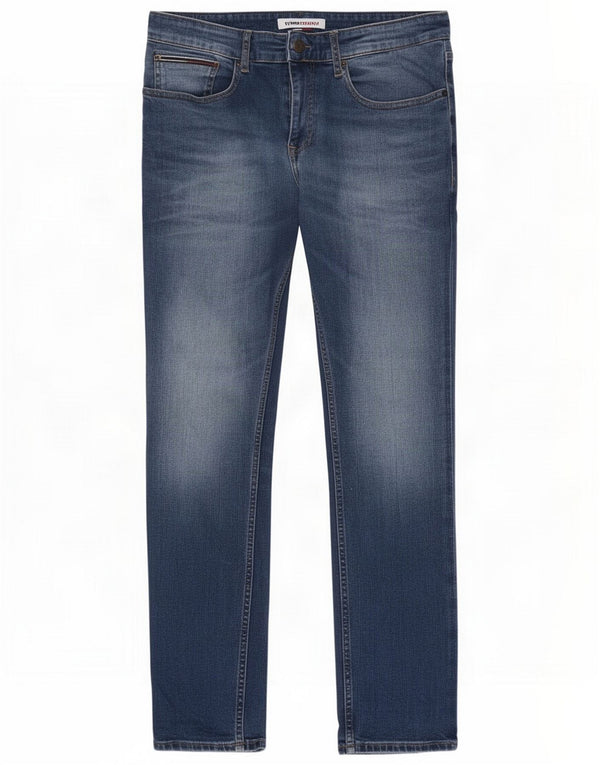 Мужские узкие зауженные джинсы Tommy Hilfiger W34 L32, синий хлопок