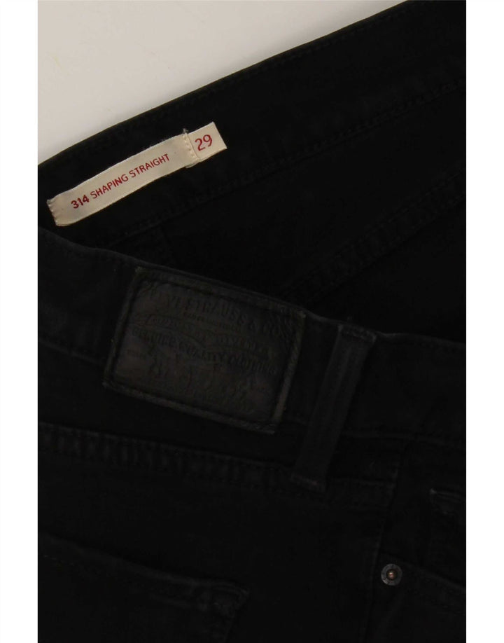 Женские прямые джинсы Levi's 314 Shaping W29 L28, черные