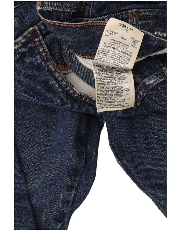Мужские прямые джинсы Wrangler Texas W38 L30, синий хлопок