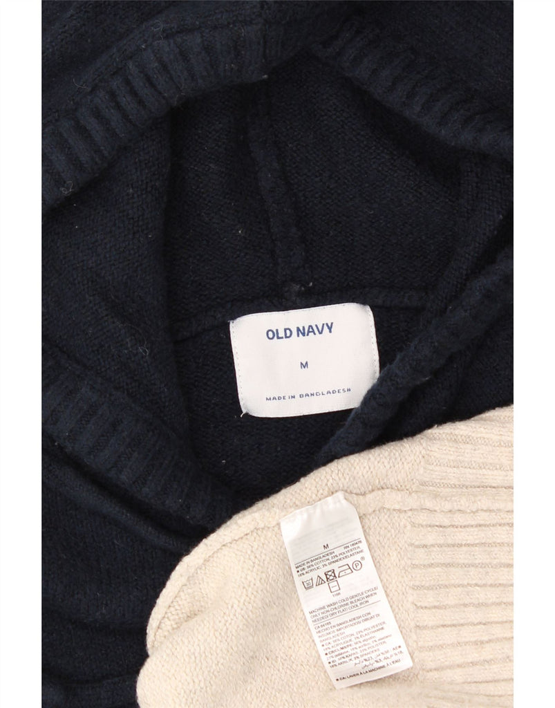 OLD NAVY Mens Jumper Sweater Medium Navy Blue Fair Isle Cotton Vintage Old Navy and Second-Hand Old Navy from Messina Hembry 