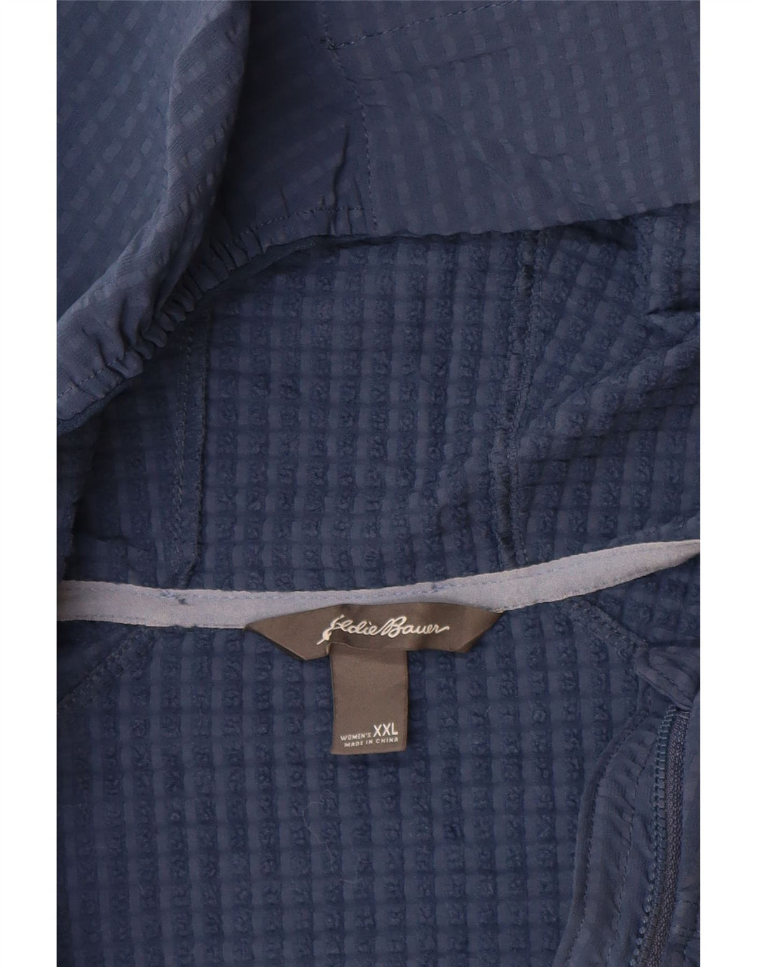 Женская ветровка с капюшоном Eddie Bauer UK 20 2XL, синий полиэстер