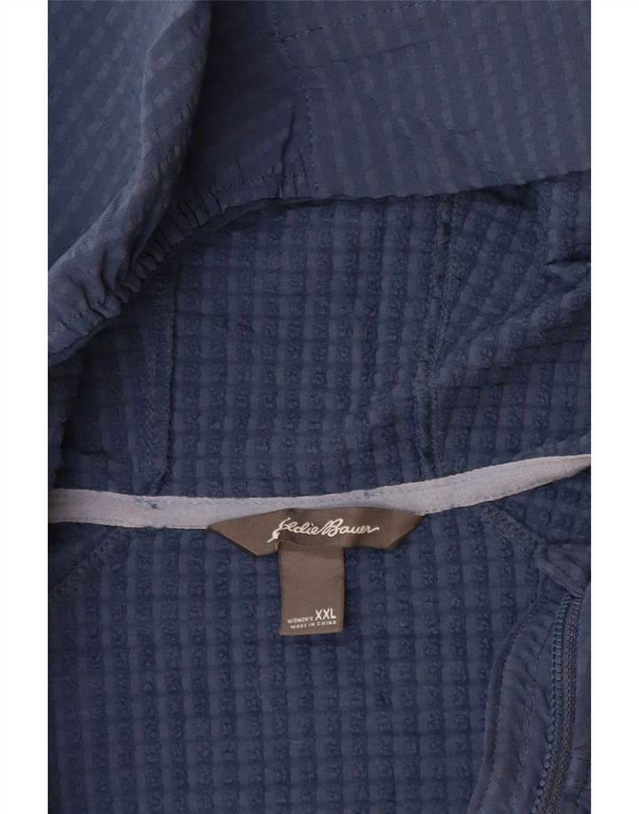 Женская ветровка с капюшоном Eddie Bauer UK 20 2XL, синий полиэстер