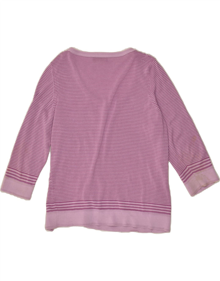LUISA SPAGNOLI Womens 3/4 Sleeve Cardigan Sweater UK 16 Large Purple | Vintage Luisa Spagnoli | Thrift | Second-Hand Luisa Spagnoli | Used Clothing | Messina Hembry 