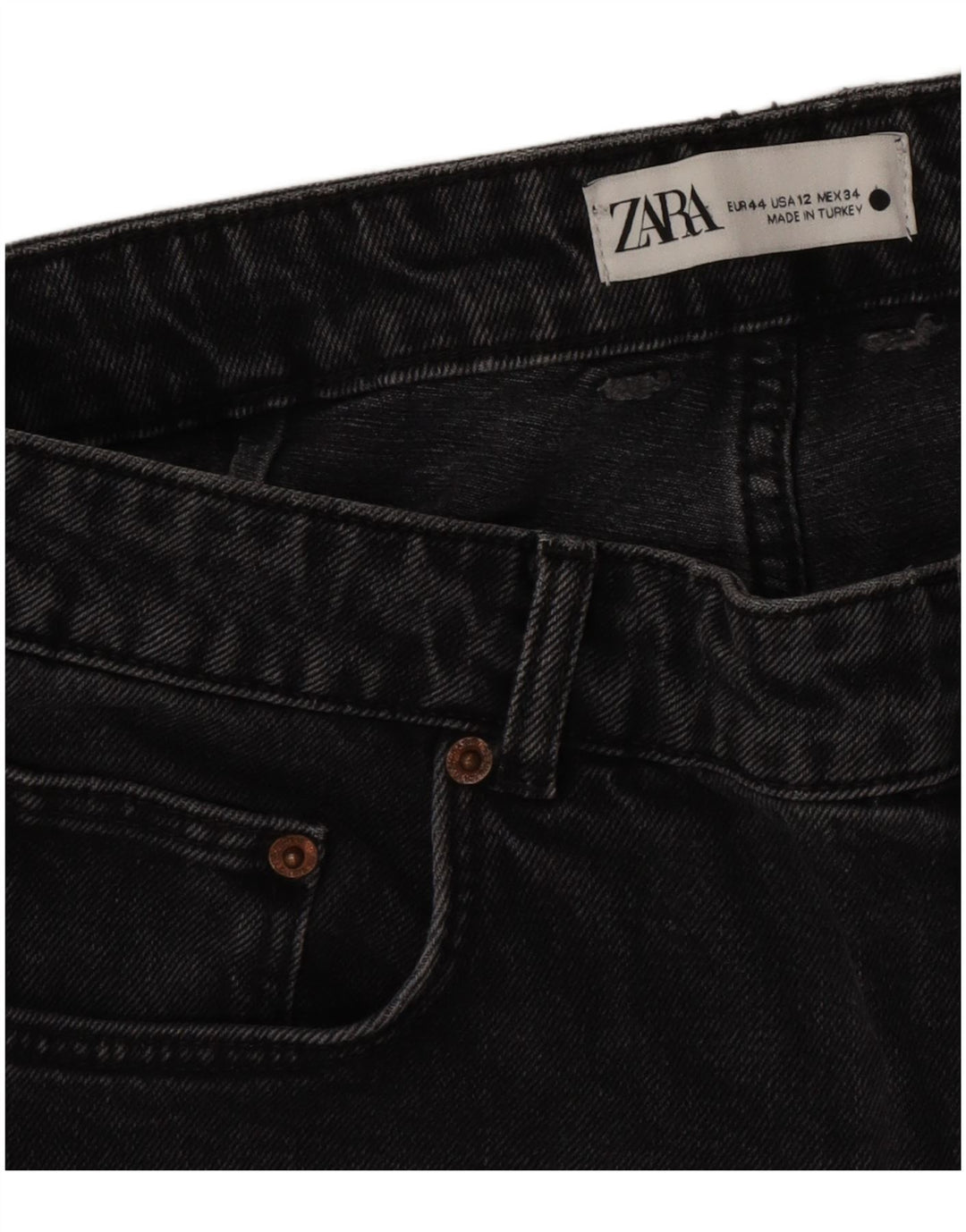 Женские укороченные расклешенные джинсы Zara EU 44 XL W34 L26 Серые